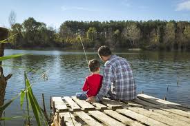 fishing dock with kids